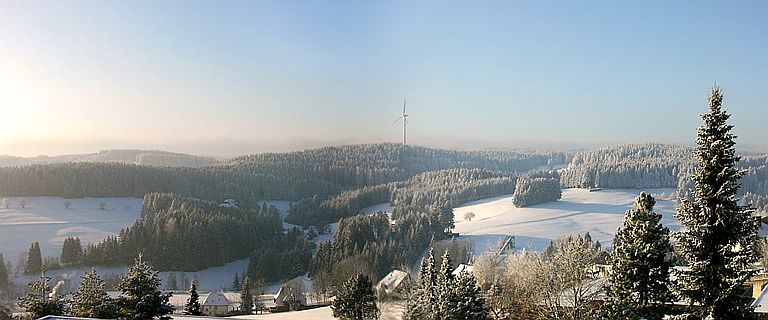 Winter-Panorama vom Terrassenpark